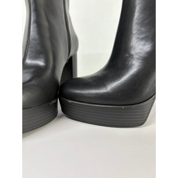 Alfani Womens Black Galsuenda Platform Heeled Block Booties Boots Shoe Size 9.5M - Picture 7 of 9
